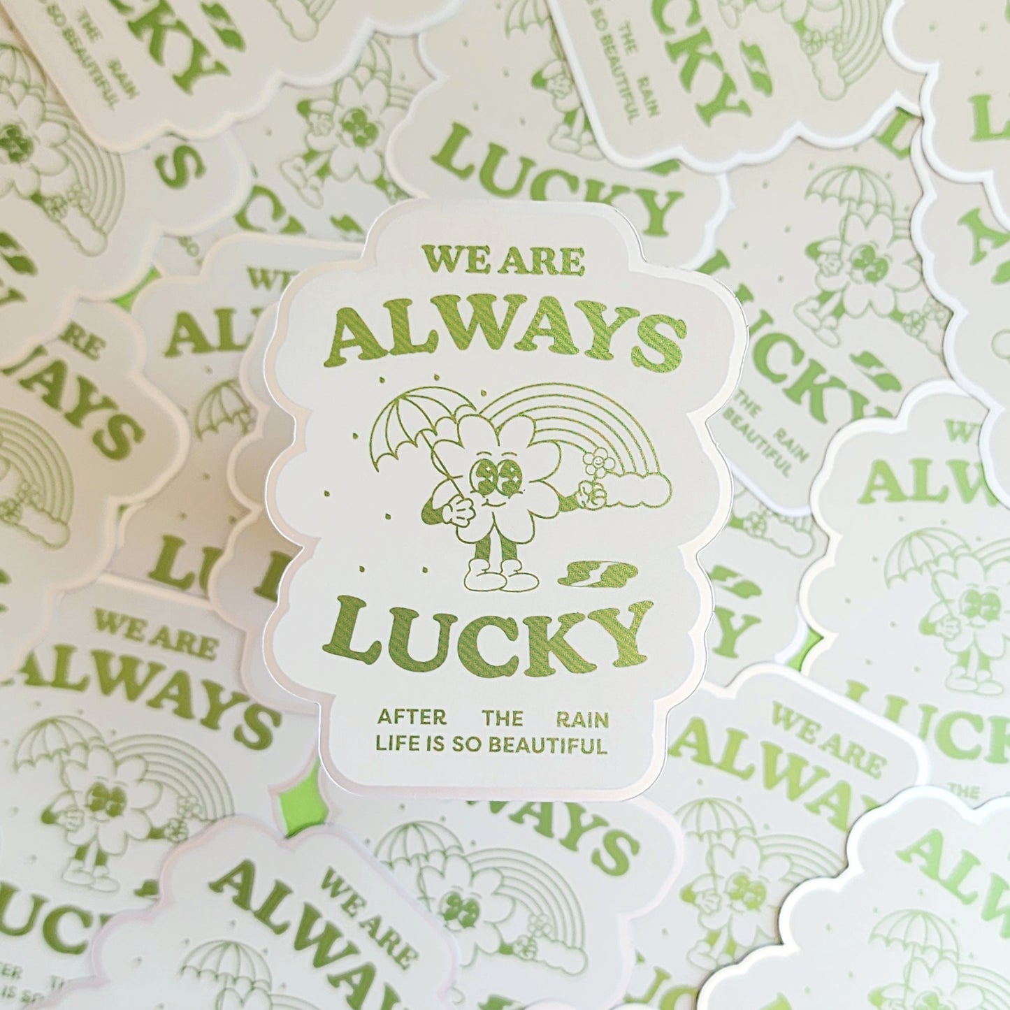 Lucky Holographic Sticker