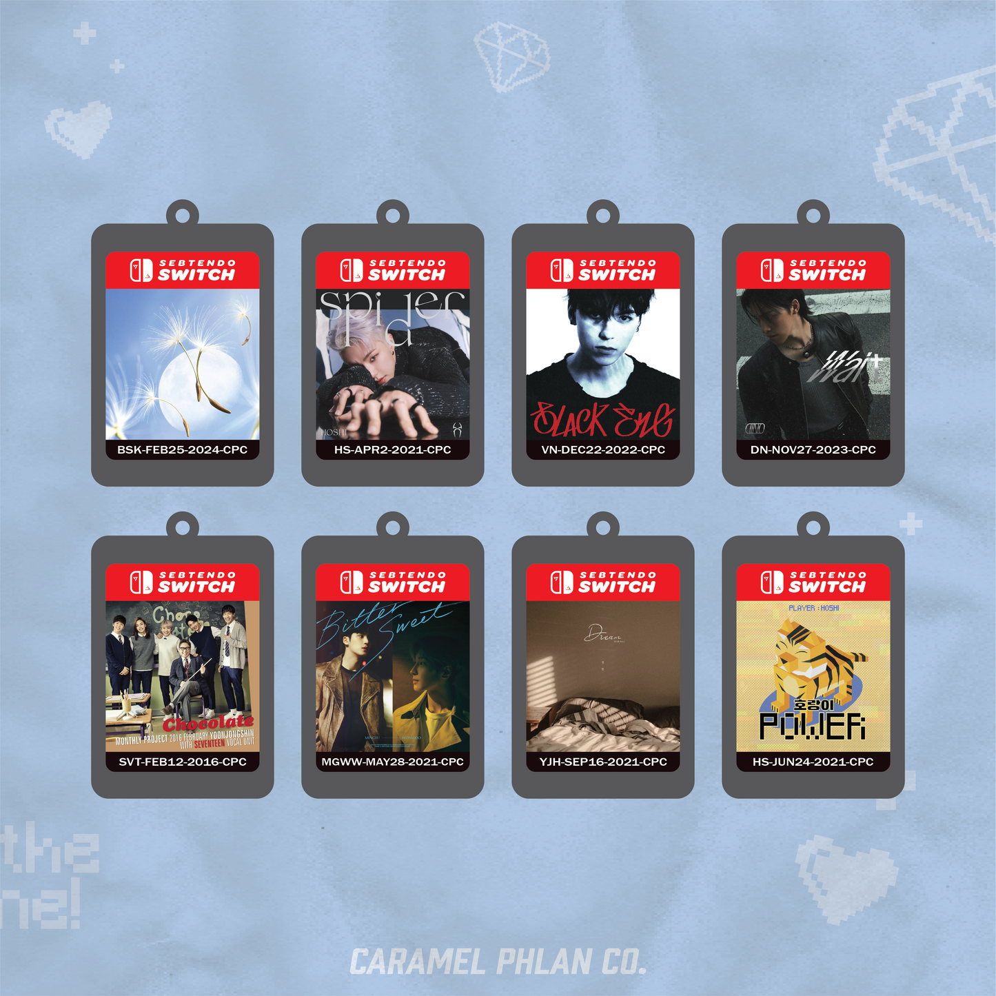 Sebtendo Switch Game Card Keychain Blind Bag (Solos, Subunits, Specials)