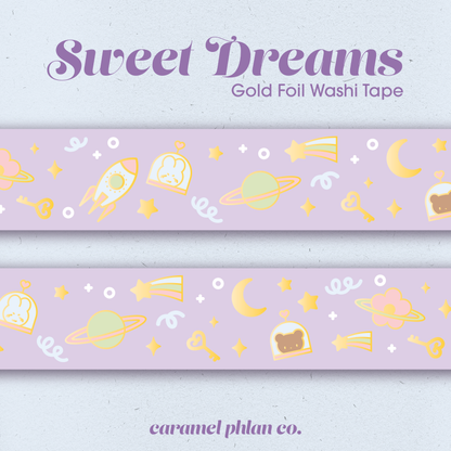 Sweet Dreams Gold Foil Washi Tape