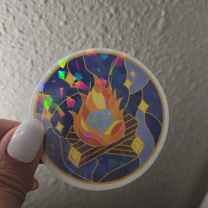 Campfire Holo Sticker