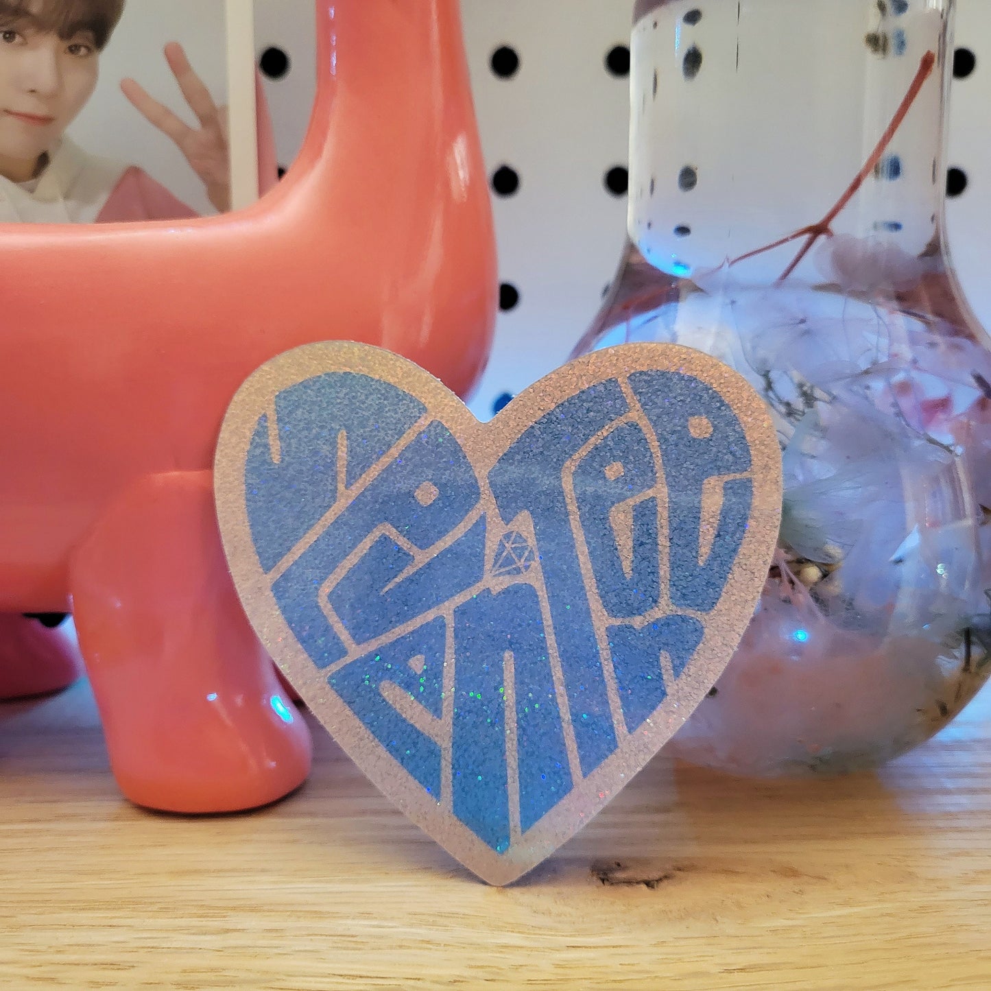 SEVENTEEN Heart Sticker - Rose Quartz