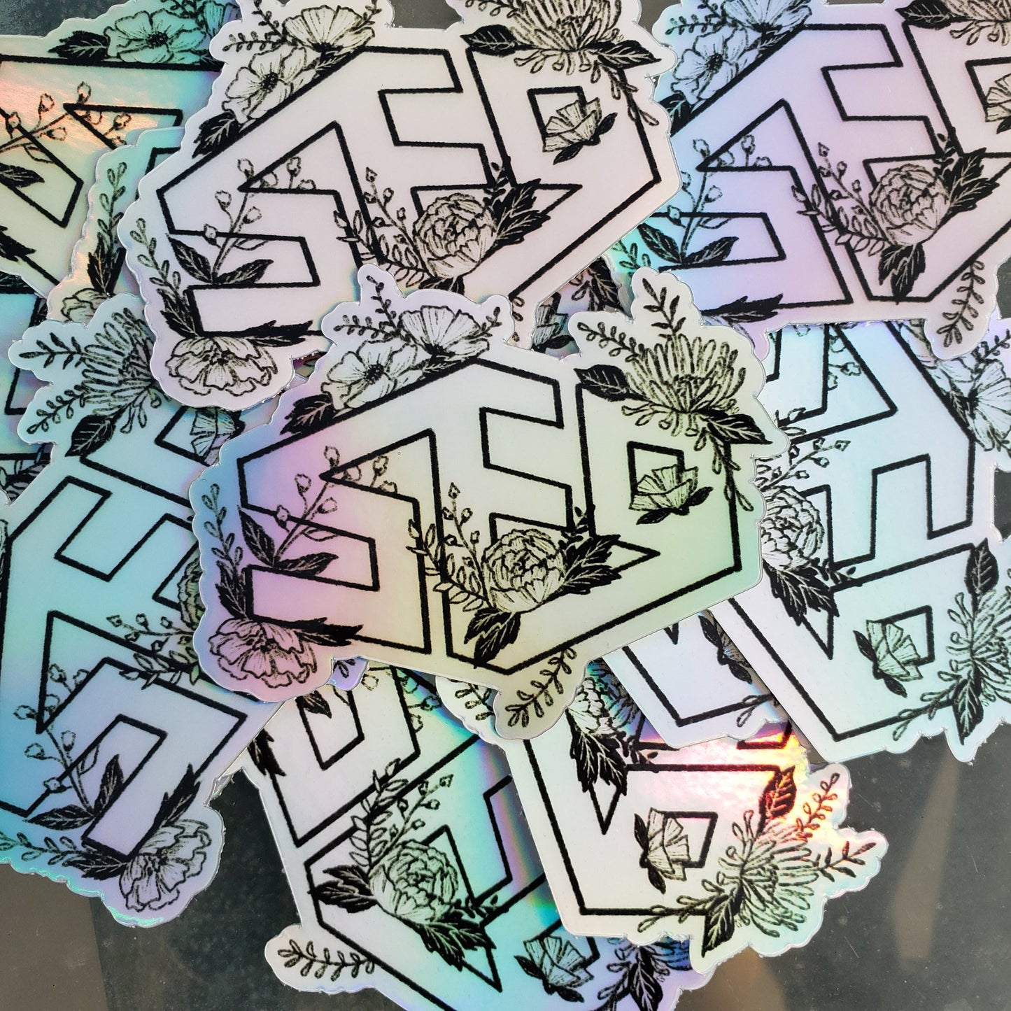 SF9 Floral Holographic Sticker