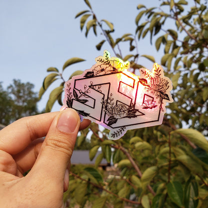 SF9 Floral Holographic Sticker