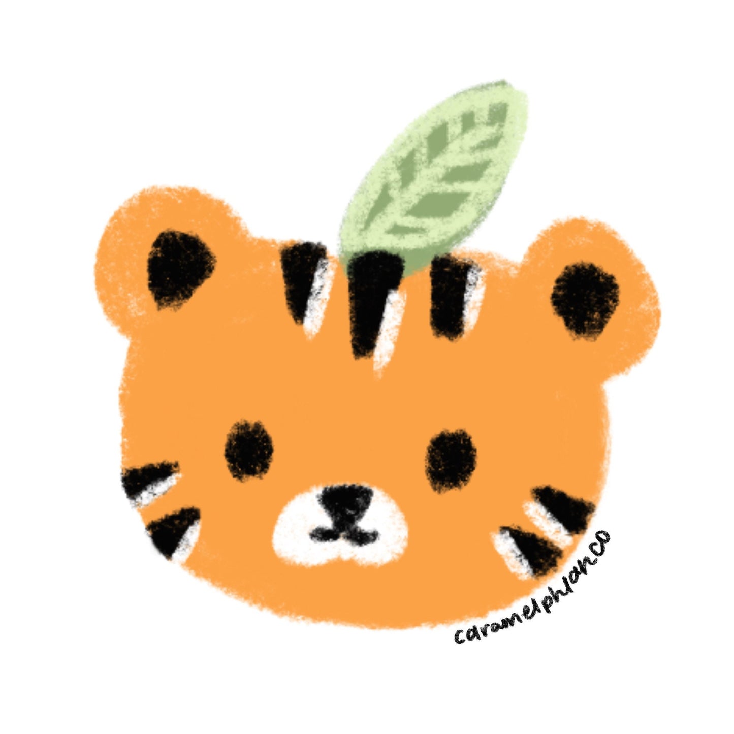 Cute Tangerine Tiger Sticker